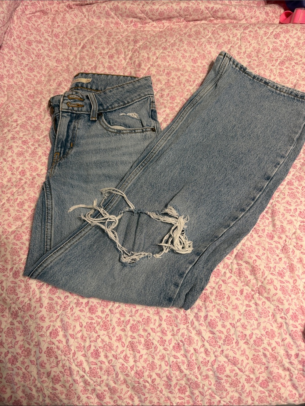 Levi's Light Blue Distressed Bootcut Jeans